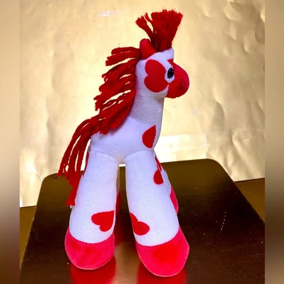 VALENTINES HORSE PONY FUNNY FEET BY BESTEVER RED HEARTS ON BODY RED MANE… - Picture 7 of 12